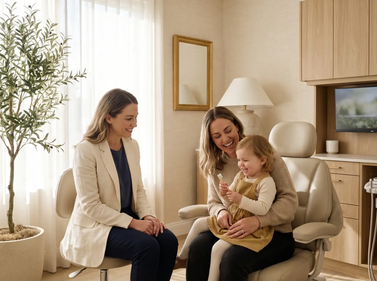 Calm consultation setting at a Timonium dental office near York Road designed for patient comfort, digital dentistry, and clear treatment conversations